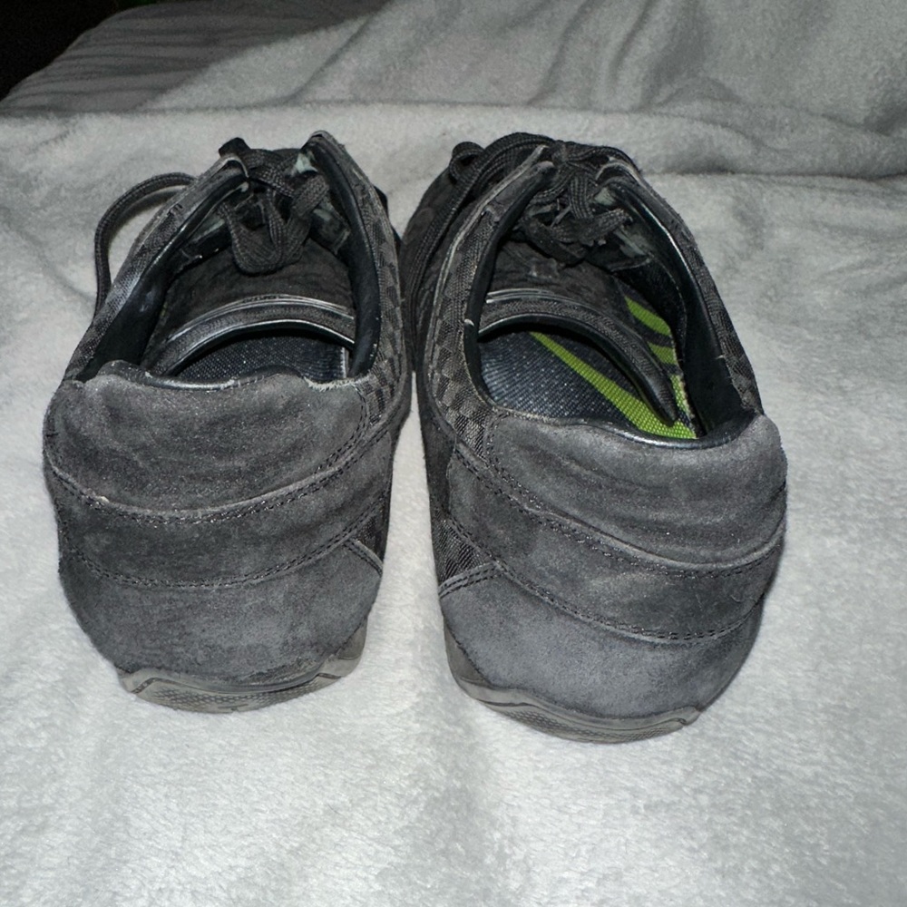Louis Vuitton Black Petite Damier Canvas and Suede Vibes Low top Sneakers